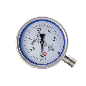स्टेनलेस स्टील 304 वैक्यूम दबाव गेज psi mpa बार-1 ~ 0 वैकुमेटिक 1/2 '100 मिमी डायल 2.5' 4 '6' अनुकूलित लोगो तरल गैस - Product Image 2