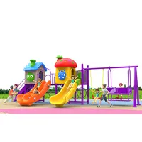 QiaoQiao-Parque Infantil de plástico para niños, equipo de juegos al aire libre, columpio