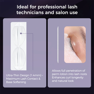 Protections adhésives sans colle en silicone coréen pré-ramollissantes pour rehaussement de cils, coussinets ramollissants pour traitement de rehaussement de cils coréen, 4 paires S M - Product Image 5