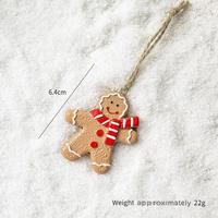 Nouvelles décorations de Noël en résine de haute qualité : pendentifs lumineux miniatures en forme d'homme en pain d'épices, flocon de neige et cloche pour bricolage d'arbres de Noël