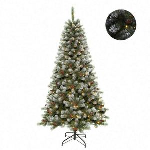 Árbol de Navidad de PVC flocado rosa de 210 cm de alta calidad, el más vendido, para decoración del hogar - Product Image 4