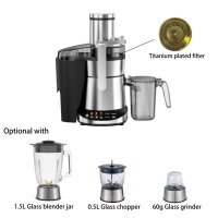 HGM Blender 1000W Elektrische Fruit- en Groentepers Extractor Centrifugaalpers 4-in-1 Blender Zelfreinigend Fabrieks OEM ODM