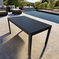 Loisirs d'extérieur table de jardin exquise table de salle à manger en bois plastique table de patio