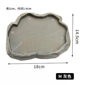 Kertenkele chamemunlar yılanlar için plastik sürüngen su kasesi Geckos boynuzlu kurbağalar kaplumbağalar kaya peyzaj besleme kasesi - Product Image 6