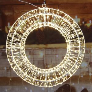 New Design 720L Warm White Copper <b>Wire</b> Metal Wreath Light for Christmas Holiday Party and Garden Decoration - Product Image 4