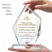 Trophée personnalisé en cristal Iceberg gravé au laser – Plaque de reconnaissance de l'innovation pour l'excellence et les réalisations d'entreprise
