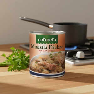 Natureta Minestra Friulana Enlatada 840g, Sopa Instantánea, Paquete de 6 (6 Unidades) Riscalda E Gusta - Product Image 3