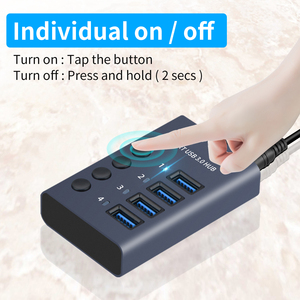 适用于笔记本电脑附件扩展器的EONLINE3D <span class=keywords><strong>USB</strong></span> 3.0集线器4/7/10端口多<span class=keywords><strong>USB</strong></span>分离器开关类型OTG适配器 - Product Image 5