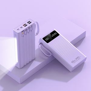 Chargeur rapide portable 30000mAh avec 4 câbles intégrés, batterie externe grande capacité, urgence extérieure - Product Image 4