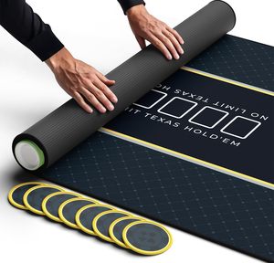 Tapis de poker pour casino, pour jusqu'à 10 joueurs, soirées de jeu à domicile, tapis de poker - Product Image 6