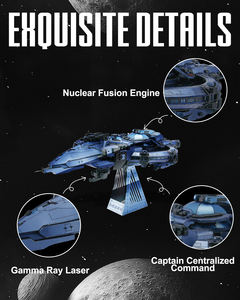 Rompecabezas Metálico 3D Piececool, Serie El Problema <span class=keywords><strong>de</strong></span> <span class=keywords><strong>los</strong></span> <span class=keywords><strong>Tres</strong></span> <span class=keywords><strong>Cuerpos</strong></span>, Nave Espacial <span class=keywords><strong>de</strong></span> Ciencia Ficción, Modelo DIY, Regalo Tradicional para Adultos y Niños - Product Image 6