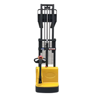 Chariot élévateur transpalette électrique 1,5T autoporté avec grue, batterie lithium-ion, hauteur de levage 1,6m-3,5m pour atelier