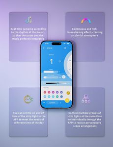 RGB thông minh IC COB LED Strip ánh sáng màu đuổi theo, 5V USB Multicolor linh hoạt băng ánh sáng với chế độ âm nhạc/ứng dụng điều khiển, cho TV, phòng ngủ - Product Image 5