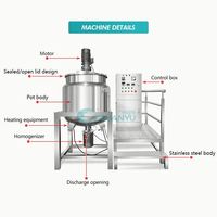 Mélangeur Homogénéisateur pour Savon Liquide Vaisselle, Shampoing Désinfectant, Crème Visage, Savon Mains, Détergent Liquide