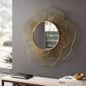 Miroir mural décoratif élégant de qualité supérieure personnalisable pour un design moderne en verre transparent pour salon salle de bain chambre - Product Image 5