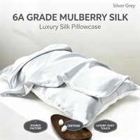 Taies d'oreiller double face personnalisées de luxe en soie 100% + Tencel 100% tissé, modernes, pour un sommeil profond, coffret cadeau