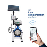 Vanne papillon électrique intelligente à énergie solaire 4G WiFi LoRa avec contrôle à distance par application, étanche IP67, pour système d'irrigation agricole