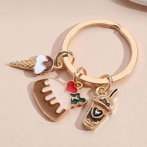 พวงกุญแจแฟชั่นน่ารักสำหรับใส่อาหารลายการ์ตูน<span class=keywords><strong>เค้ก</strong></span>เฟรนช์ฟรายส์<span class=keywords><strong>ชีส</strong></span>แซนวิชโดนัทแฮมเบอร์เกอร์ฮอทด็อกน้ำแข็งกาแฟทำจากโลหะ - Product Image 2