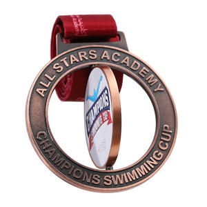 Medallas Deportivas <span class=keywords><strong>de</strong></span> Natación Giratorias 360° <span class=keywords><strong>de</strong></span> Aleación <span class=keywords><strong>de</strong></span> Zinc Esmaltadas con Recubrimiento <span class=keywords><strong>de</strong></span> Cobre para Competiciones <span class=keywords><strong>de</strong></span> Equipos <span class=keywords><strong>de</strong></span> Natación - Product Image 2
