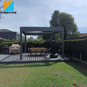 Kits de Techo de Pérgola de Aluminio Impermeable para Exteriores, Gazebo de Jardín con Luz LED, Pérgola Bioclimática Moderna de Lujo para Patio y Galería - Product Image 2
