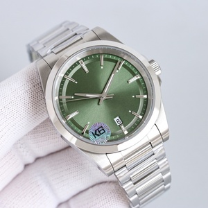 Luxury Casual Business Men's <b>Automatic</b> Mechanical Watch, Green Sunray Dial, Stainless Steel Strap, Date Display - Product Image 3