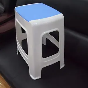 Plastic household thick square color matching high stool