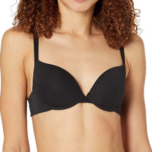 Camiseta de realce sencilla certificada por encargo del OEM, ropa interior de sujetador de chica de algodón orgánico para mujeres grandes - Product Image 2