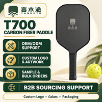 Raquette de pickleball en fibre de carbone T700, raquette intégrée en fibre de verre, épaisseur 1,2 cm, entraînement intérieur/extérieur pour adultes