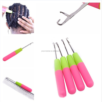 Vente en gros 16cm outils de fabrication de perruque en plastique dreadlock aiguille Crochet Crochet pour Salon de coiffure