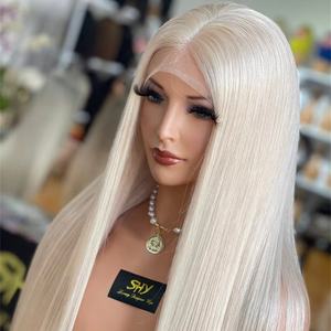 วิกผมตรงสีบลอนด์บริสุทธิ์สำหรับผู้หญิงลูกไม้ใสงานเย็บปะติดด้านหน้าลูกไม้เย็บปะติดปะต่อกันความละเอียดสูง13*5 2025 - Product Image 1