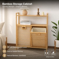 Panier à linge à 2 niveaux Cedar Space avec étagère amovible inclinable, certifié pour le rangement des vêtements, vente en gros, usine OEM