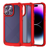 Coque de téléphone portable Anti-chute Matte Skin Feeling pour iPhone 14 Pro Max 15 Plus 13 12 11 Soft TPU 4 Corner Shockproof Phone Shell