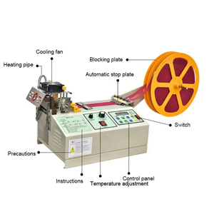 <strong>HooK</strong> <strong>Loop</strong> Tape Cutting Machine Webbing Label Computer Cutting Machine 988 Cold <strong>and</strong> Hot Cutting Automatic Cutting Machine - Product Image 4
