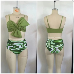 Nhà Máy Tùy Chỉnh Mới Sexy Bow Hôn Hai Mảnh Cao Eo Bikini Áo Tắm Phụ Nữ Mẹ Và Tôi Đồ Bơi - Product Image 5