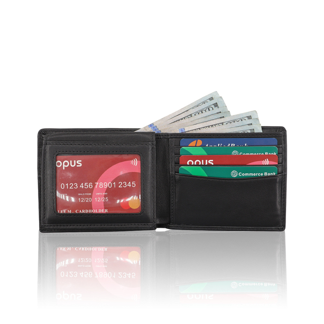 Men Wallet Wholesale Leather Smart Wallet Rfid Blocking Leather Mens Bifold Wallet