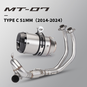 Tuyau d'échappement de moto Système d'échappement complet pour MT07 TRACER <span class=keywords><strong>XSR</strong></span> <span class=keywords><strong>700</strong></span> FZ-07 2015 - 2024 Échappement MT-07 - Product Image 4