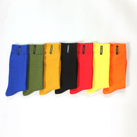 YUELI vente en gros coton Anti-foul coloré équipage chaussettes broderie logo hommes travail semaine chaussettes