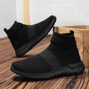 Calzado Deportivo Casual para Hombre, Talla Grande, Estilo Clásico, Color Negro Sólido, Transpirable, de Caña Alta, para Parejas - Product Image 3