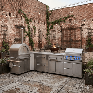 ครัวกลางแจ้งแบบโมดูลาร์อเนกประสงค์ระดับไฮเอนด์ ทำจากสแตนเลส 304 ทนไฟ สำหรับบ้านพักตากอากาศ พร้อมเตาบาร์บีคิว - Product Image 1