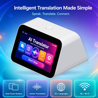 Dispositif de traduction vidéo à distance avec double écran, traducteur vocal IA en temps réel pour les réunions internationales et le support client