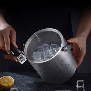 Seau à glace double en acier inoxydable 304 avec couvercle pour vin, champagne, bière, fête - Product Image 4