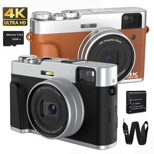 Appareil photo numérique 4K avec mise au point automatique, flash, visière, cadran, 48MP, appareil photo <span class=keywords><strong>pour</strong></span> vlog sur <span class=keywords><strong>YouTube</strong></span> et vidéo anti-vibration, appareil photo numérique - Product Image 1