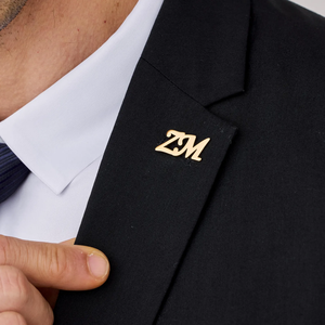 カスタムモダン金メッキメタルネームブローチ、ブレストピン、ギフトピン、パーソナライズDIY活版印刷用 - Product Image 2