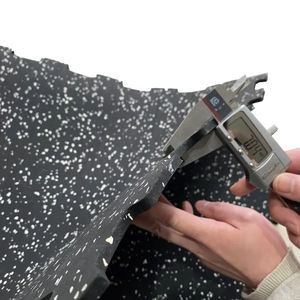 Dalles de caoutchouc emboîtables recyclées <span class=keywords><strong>haute</strong></span> densité, durables et de <span class=keywords><strong>haute</strong></span> qualité, 15 mm, écologiques, amortissantes, pour salle de sport, aire de jeux, <span class=keywords><strong>garage</strong></span> - Product Image 6