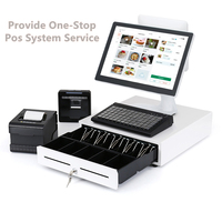 Système de Terminal à écran tactile professionnel personnalisé de 15.6 pouces de large Android POS Retail pour les restaurants Caisse enregistreuse en option