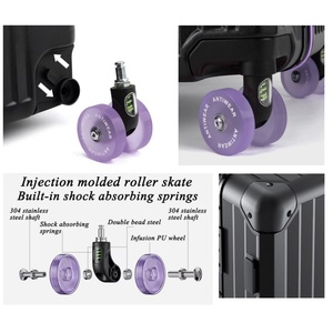 Valigia Trolley da Viaggio con Manico Largo, Ruote Silenziose Colorate e Serratura TSA - Product Image 3