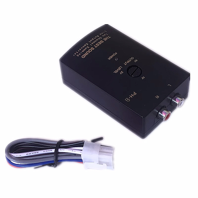 High QualityAudio Converter Add-on Adapter Level Speaker Signal to Low Rca 12v Car Rca Audio Converter High to Low