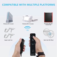 Manette sans fil pour Wii U avec Motion Plus et Nunchuck, couleur bleue