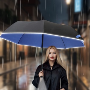 2026 Hot Selling LED Lighted 3-Fold Windproof Iron <b>Frame</b> Automatic Opening/Closing Flashlight Umbrella with UV Protection - Product Image 1