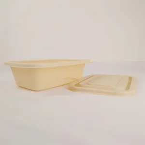Food Packaging Biodegradable 100% Tableware 450/550/650/750/1000 Corn Starch Clam Shell Disposable Biodegradable Food Container